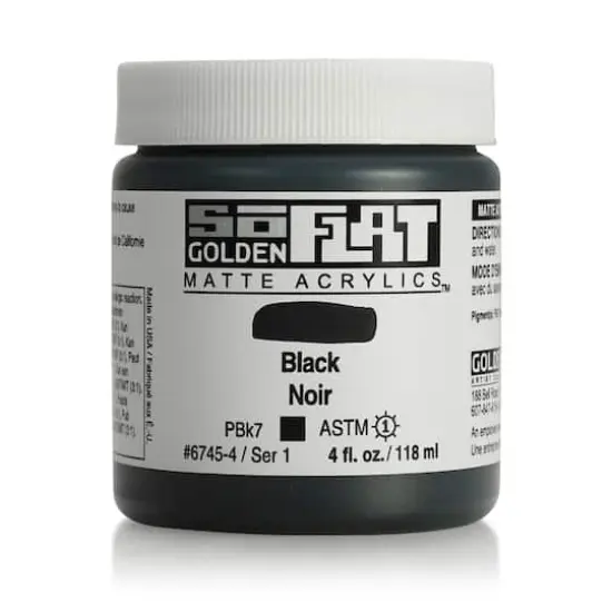 Golden&reg; SoFlat Matte Acrylic Paint, 4oz. Black {1}