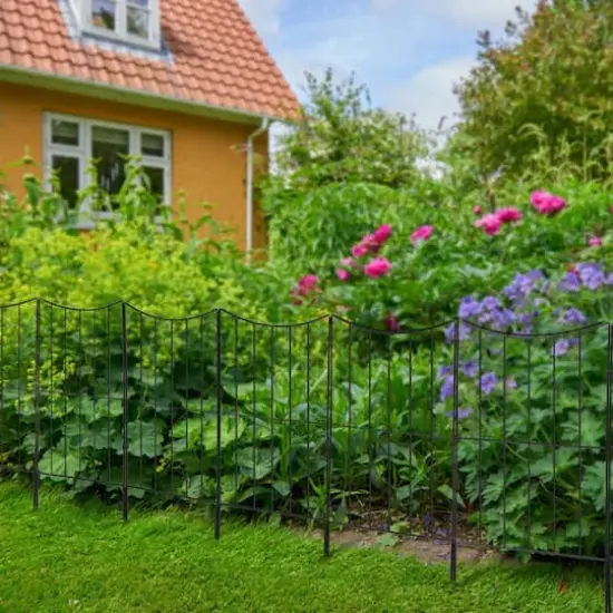 NEX&trade; 24" Black Lower Arc Garden Fence, 25ct. {5}