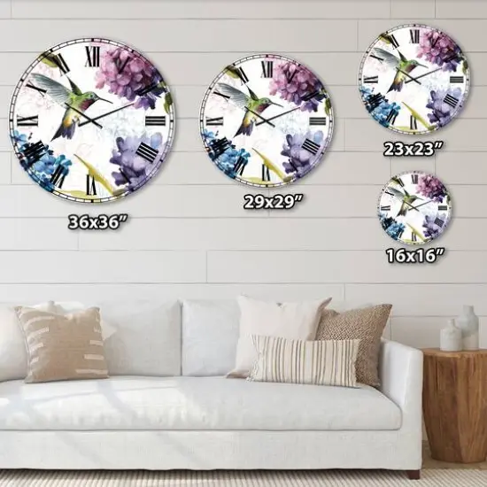 Designart 'Spring Nectar Square Ii Traditional Wall Clock {5}