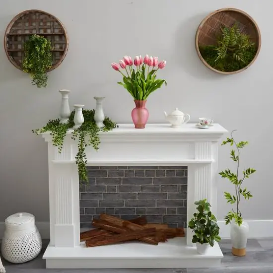 22" Mauve Dutch Tulip Arrangement in Rose Vase {5}