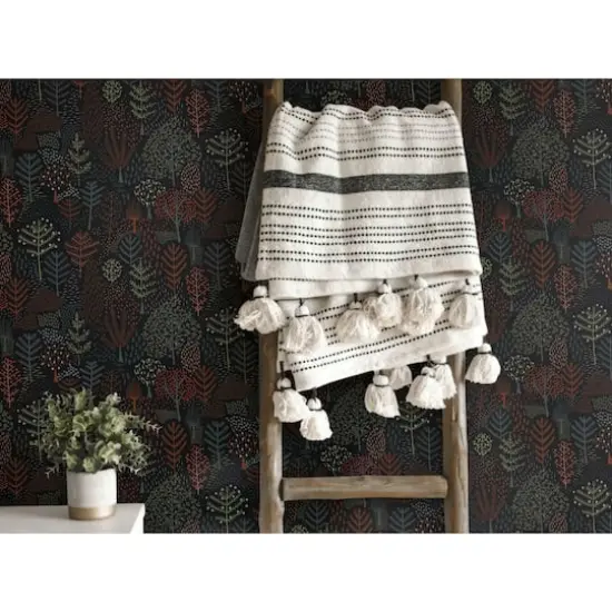 RoomMates Folklore Trees Peel & Stick Wallpaper Black/Green {6}