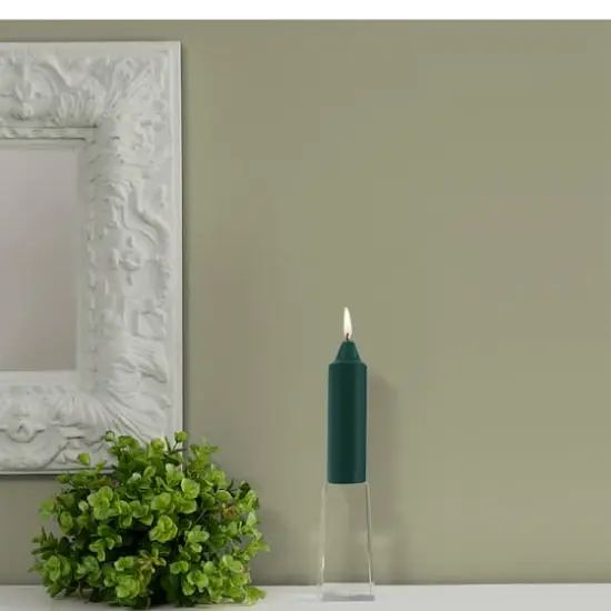 Root Candles 5" Unscented Smooth Collenette Taper Candles, 8ct. Dark Green {5}