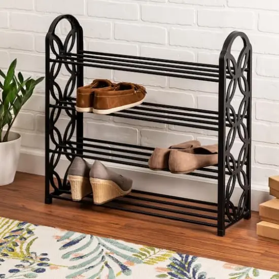 Honey Can Do 4-Tier Butterfly Shoe Rack {3}