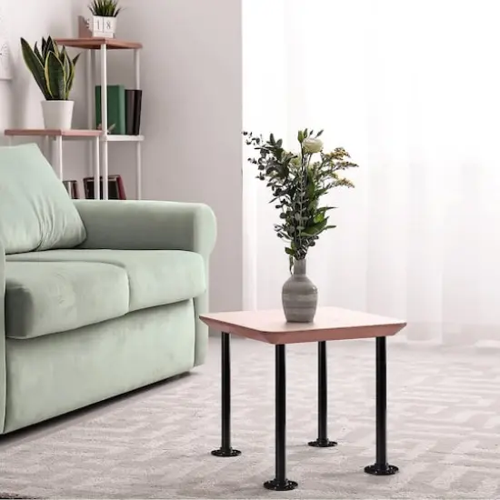 NEX&trade; Black Industrial Pipe Metal Table Legs with Casters, 4ct. {7}