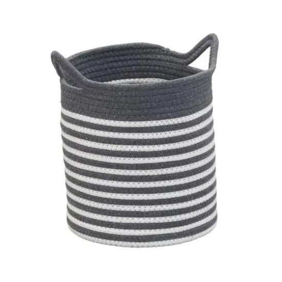 Household Essentials Gray & White Striped Cotton Basket Set {6}