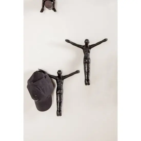 10" Aluminum Modern Figurine Wall D&eacute;cor Set Dark Gray {7}