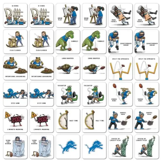 NFL Memory Match Game Detroit Lions {4}