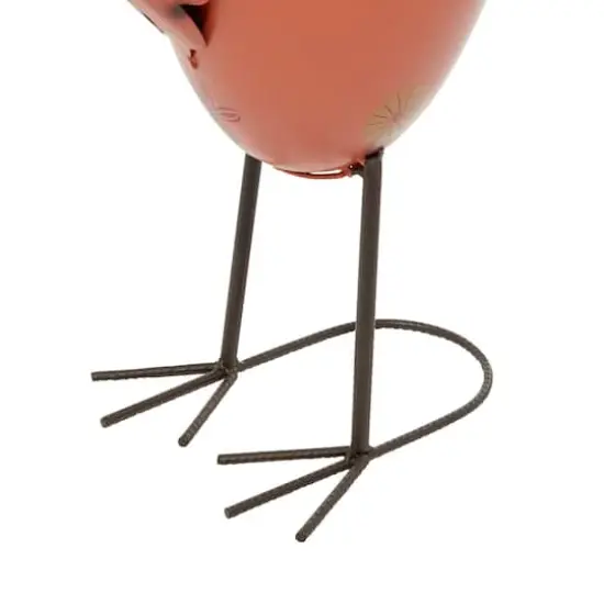 20" Pink Iron Eclectic Rooster Planter {5}