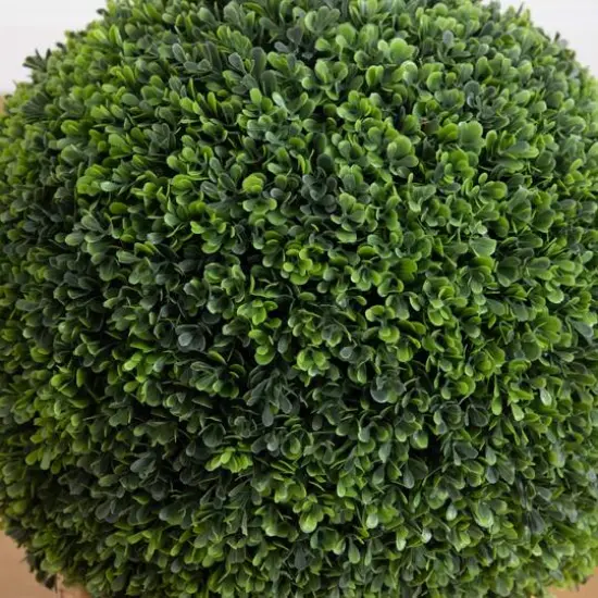 2ft. UV-Resistant Artificial Boxwood Ball Topiary in Hyacinth Weave Basket {6}