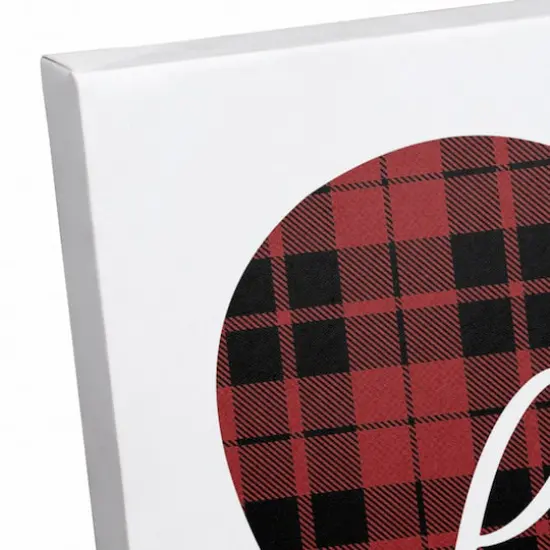 Love Plaid Heart Canvas Wall Art {4}
