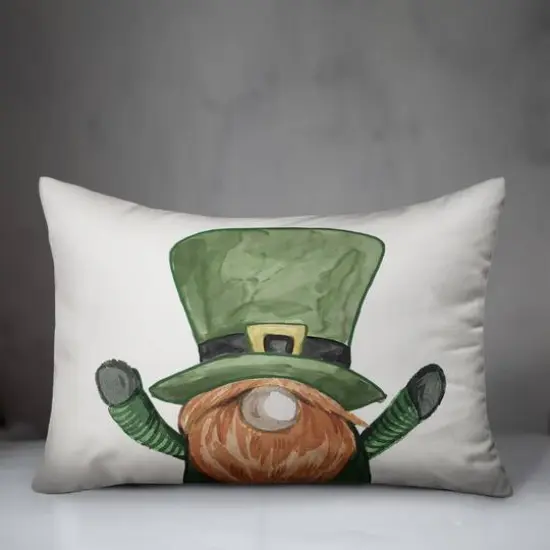 Up Close Leprechaun Pillow 14" x 20" Throw Pillow {4}