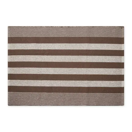 DII&reg; Cabana Stripe Handwoven Recycled Yarn Rug, 2ft. x 3ft. Leather Brown {1}