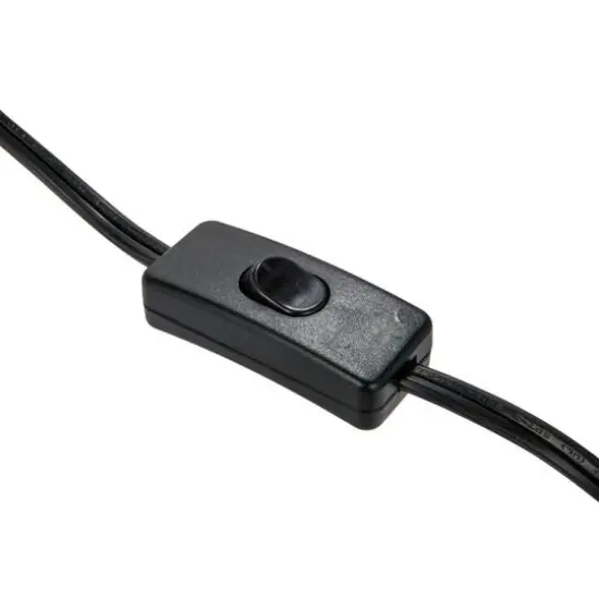 Hello Honey® 24" Black & Natural Mango Wood Pleated Table Lamp with Linen Shade {7}