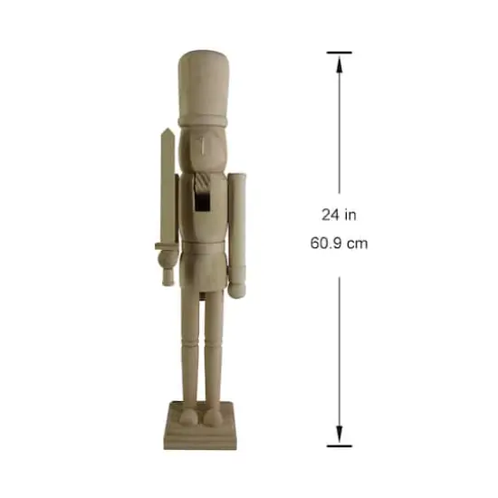 24" Soldier with Sword DIY Pinewood Nutcracker by Make Market&reg; {5}