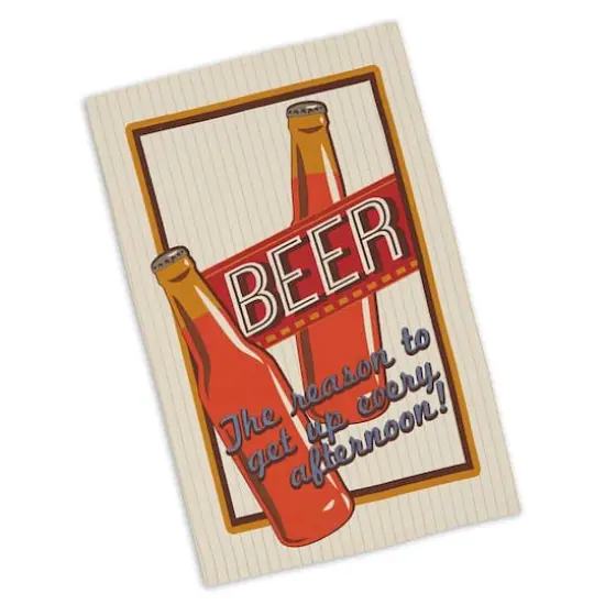 DII&reg; Retro Beer Print Dishtowel Set {5}
