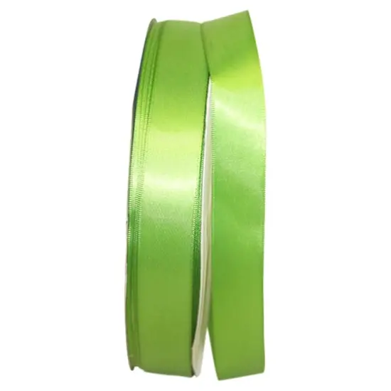 JAM Paper 7/8" x 100yd. Double Face Satin Ribbon Kiwi {1}