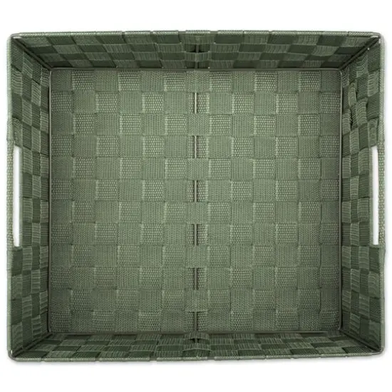 DII&reg; Nylon Basketweave Trapezoid Bin Set, 2ct. Olive {4}