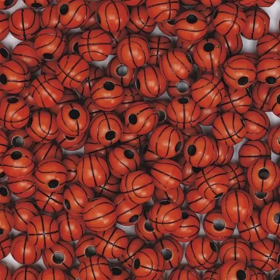 S&S Worldwide&reg; 12mm Basketball Beads, 144ct. {1}