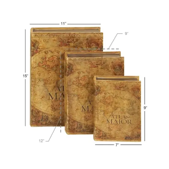 Brown Wood Atlas Traditional Box Set {6}