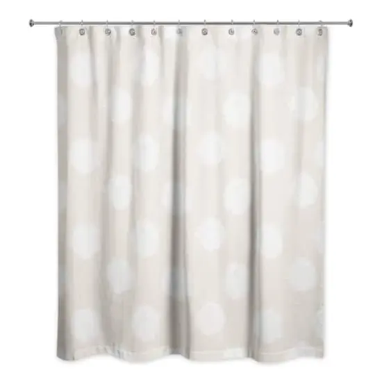Polka Dots Shower Curtain White/Cream {1}