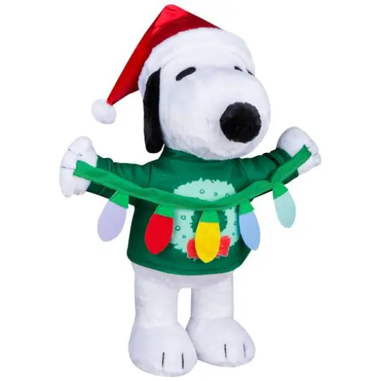 18" Snoopy Holiday Greeter with Light String {1}