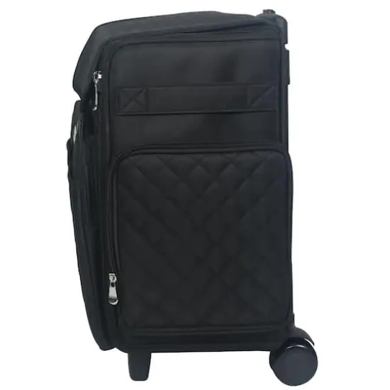 Everything Mary Black Quilted Rolling Scrapbook Storage Tote {3}