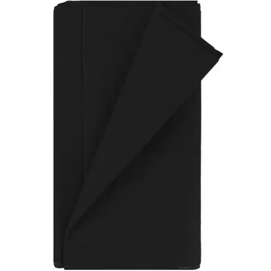 JAM Paper 108" Rectangular Plastic Lined Paper Table Cover Black {3}