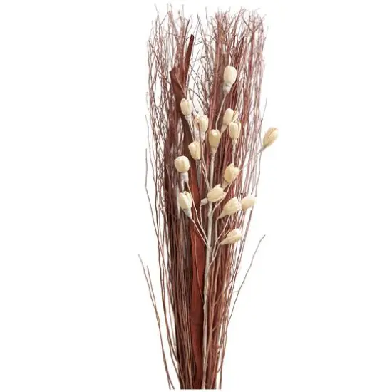 Brown & Cream Dried Foliage & Grass Arrangement {4}
