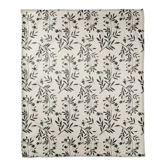 Monochromatic Floral Bunch 50" x 60" Coral Fleece Blanket {1}