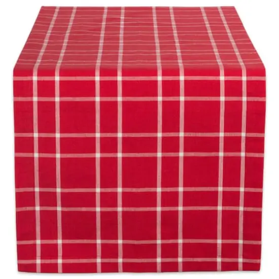 DII&reg; 72" Holly Berry Plaid Table Runner {1}