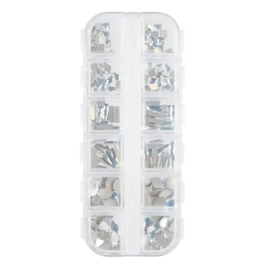 Jewel Shapes Glass Flatback Rhinestones by Bead Landing&trade; Clear {4}