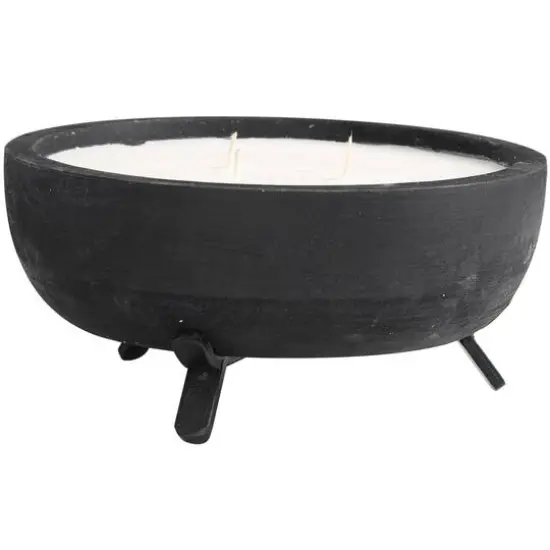 Sauvignon Blanc Scented 3-Wick Candle in Black Tripod Bowl {4}
