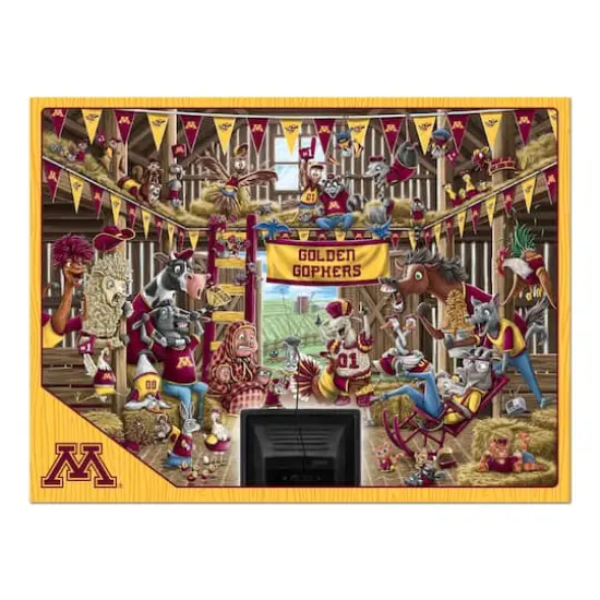 College Barnyard Fans 500 Piece Puzzle Minnesota Golden Gophers {5}