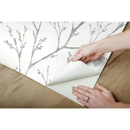RoomMates Gray Tree Branches Peel & Stick Wallpaper {8}