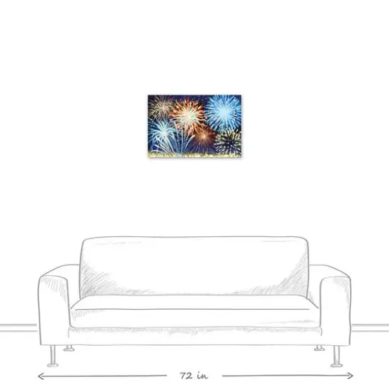 Firework Sky Canvas Wall Art {6}