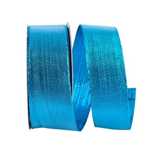 Reliant 1.5" x 25yd. Lam&eacute; Wired Ribbon Silver {2}