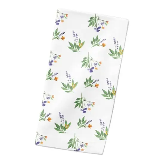 Spring Flower Bunches 10" x 10" Cotton Twill Napkin {3}