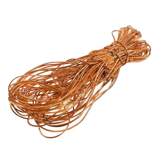 JAM Paper Metallic Elastic Loop, 50ct. Copper {5}