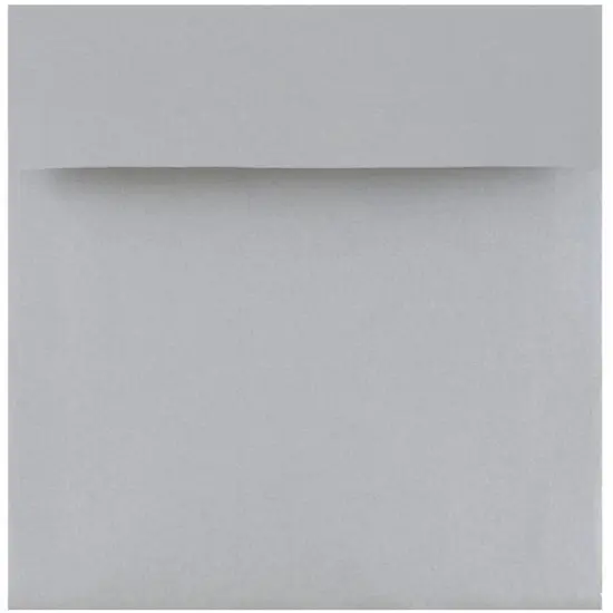 JAM Paper 6" x 6" Square Metallic Invitation Envelopes, 50ct. Silver Stardream {1}