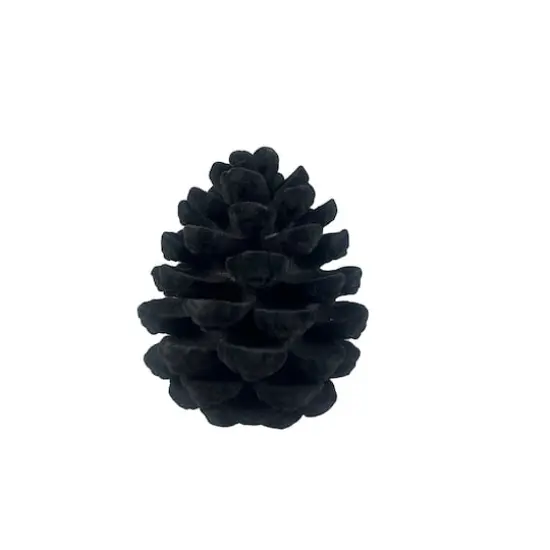 7.25" Black Flocked Pinecone Tabletop D&eacute;cor by Ashland&reg; {3}