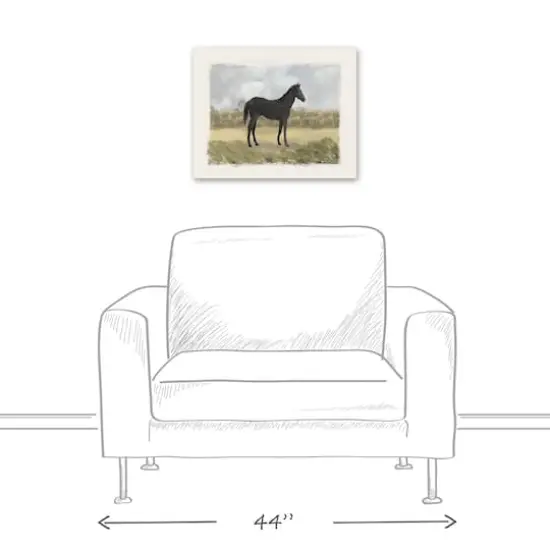 Vintage Horse Portrait 20" x 16" Canvas Wall Art {4}