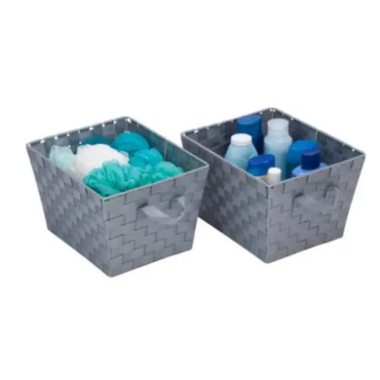 Honey Can Do Silver Woven Storage Baskets with Handles, 2ct. {5}