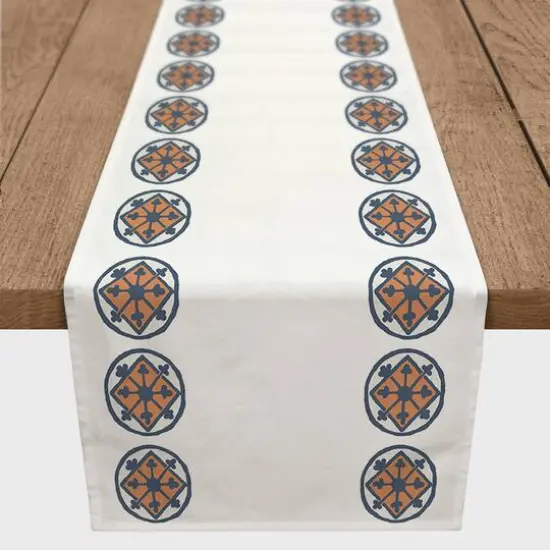 Colorful Tile Row 16" x 72" Cotton Twill Runner {1}