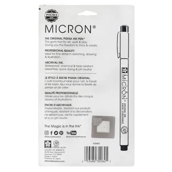 Sakura Pigma Micron Pen Set, 6-Pens, Black {3}