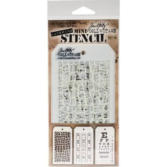 Stampers Anonymous Tim Holtz® Mini Layered Stencil Set #16 {1}