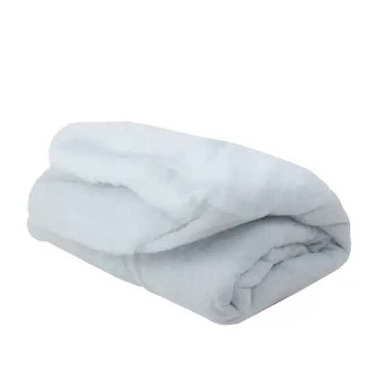 8.25ft. Solid White Artificial Soft Snow Christmas Craft Blanket {1}