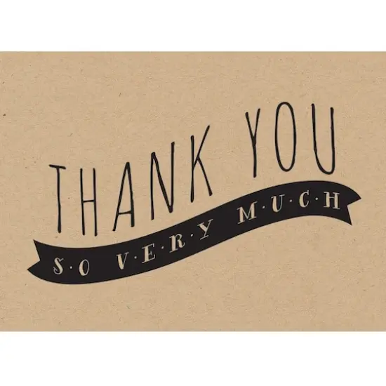JAM Paper Rustic Blank Thank You Cards Set, 36ct. {5}