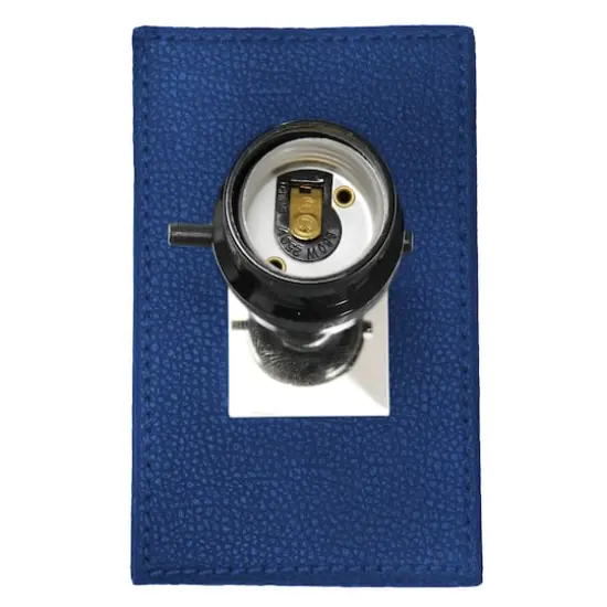 Lalia Home Lexington 21" Leather Table Lamp with USB Charging Port Blue {11}