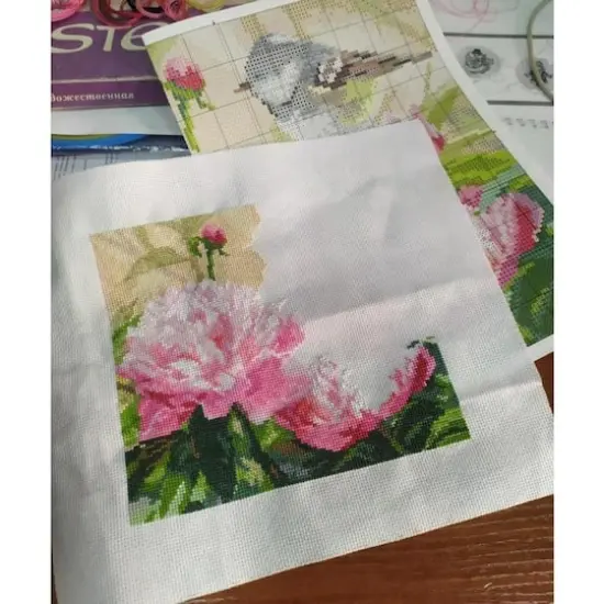 Alisa Titmouse And Peonies Cross Stitch Kit {5}