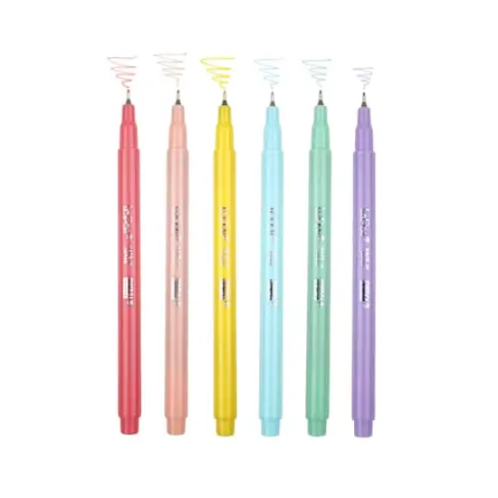 Marvy&reg; Uchida LePen&reg; Extra Fine 6 Color Pastel Pen Set {3}